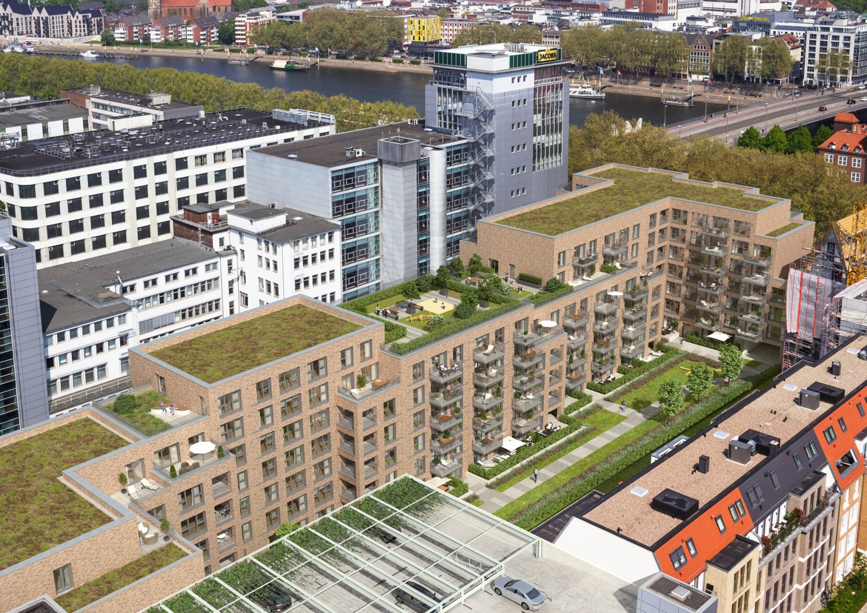 Weserhöfe -Luftbild